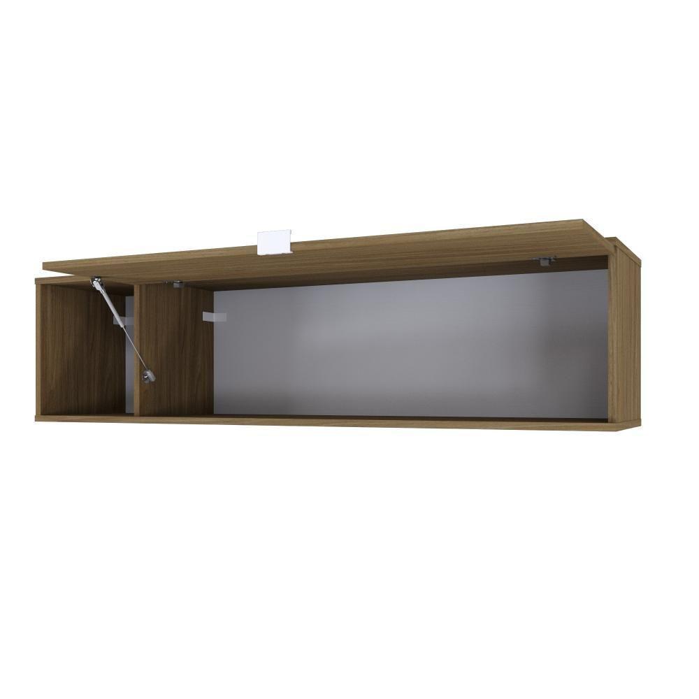 Armário Aéreo Com Nicho E Porta Basculante 35x135x35cm Wlnp135 Vermont Oak Branco - 5