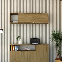 Armário Aéreo Com Nicho E Porta Basculante 35x135x35cm Wlnp135 Vermont Oak Branco