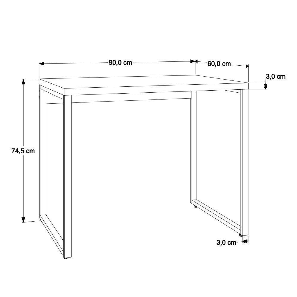 Mesa Kuadra Office 90x60x75cm Nogal - 2