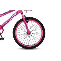 Bicicleta Jully Aro 20 Aero 36 Raias, Freios V-brake Dianteiro E Traseiro, Suporte De Guidão Down Hill E Cestinha Rosa - 2