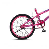 Bicicleta Jully Aro 20 Aero 36 Raias, Freios V-brake Dianteiro E Traseiro, Suporte De Guidão Down Hill E Cestinha Rosa - 3