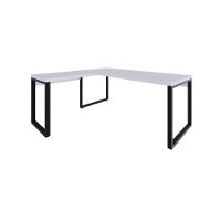 Mesa Em L Presidente 190x160x75cm Yon Branco Tx Estrutura Preta - 1