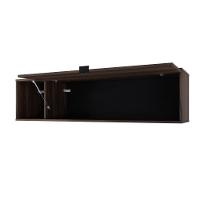 Armário Aéreo Com Nicho E Porta Basculante 35x135x35cm Wlnp135 Nogal Preto - 5