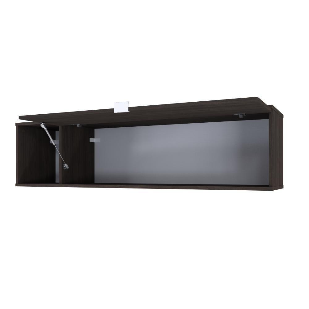 Armário Aéreo Com Nicho E Porta Basculante 35x135x35cm Wlnp135 Terracota Branco - 5