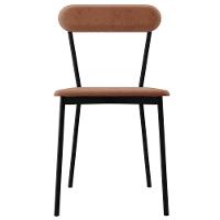 Cadeira Estofada Para Sala De Jantar Liora Preto C01 Veludo Bege - Lyam Decor - 3