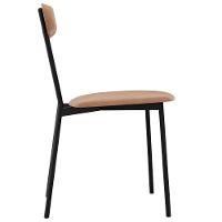 Cadeira Estofada Para Sala De Jantar Liora Preto C01 Veludo Bege - Lyam Decor - 6