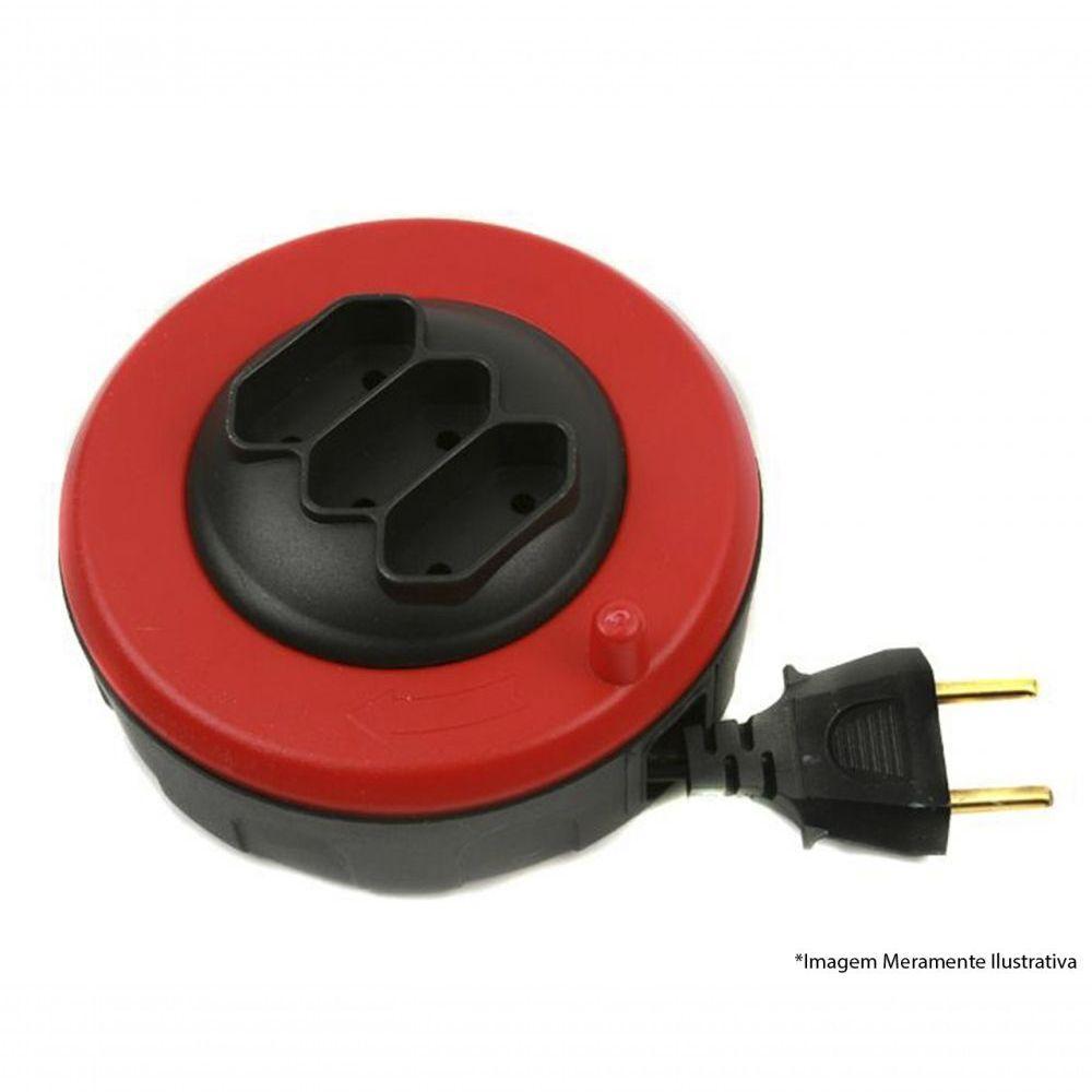 Extensão Eletrica Retratil 5 Metros Pop Spin Daneva 3 Tomada - 1