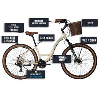 Bicicicleta Colli Munique Aluminio Aro 29 Disco-shimano 21v Tamanho Do Quadro 17 Bege Retrô - 5