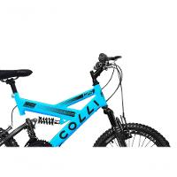 Bicicleta Gps Aro 20 Dupla Suspensão 21 Marchas Colli Azul Claro - 2