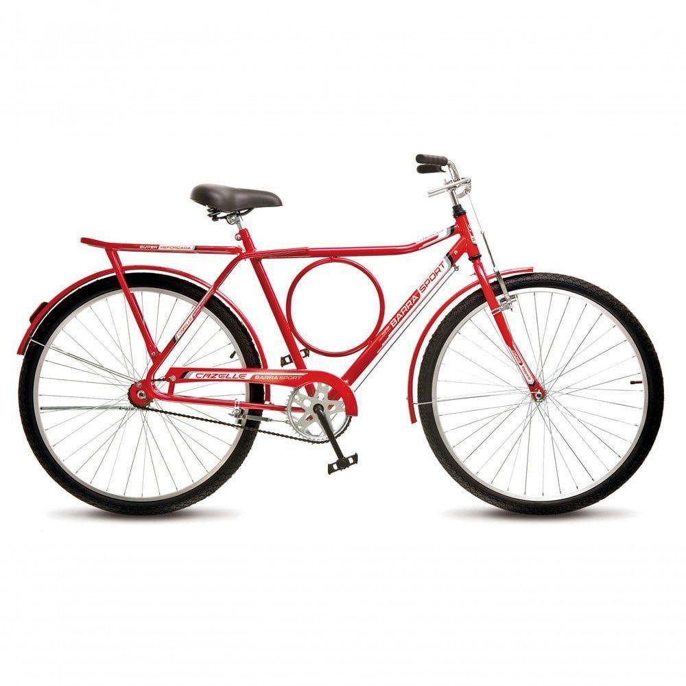 Bicicleta Colli Barra Sport Aro 26 Em Ferro Com Bagageiro E Capa Corrente Vermelho - 1