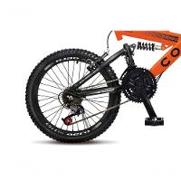 Bicicleta Gps Aro 20 Dupla Suspensão 21 Marchas Colli Laranja Neon - 3