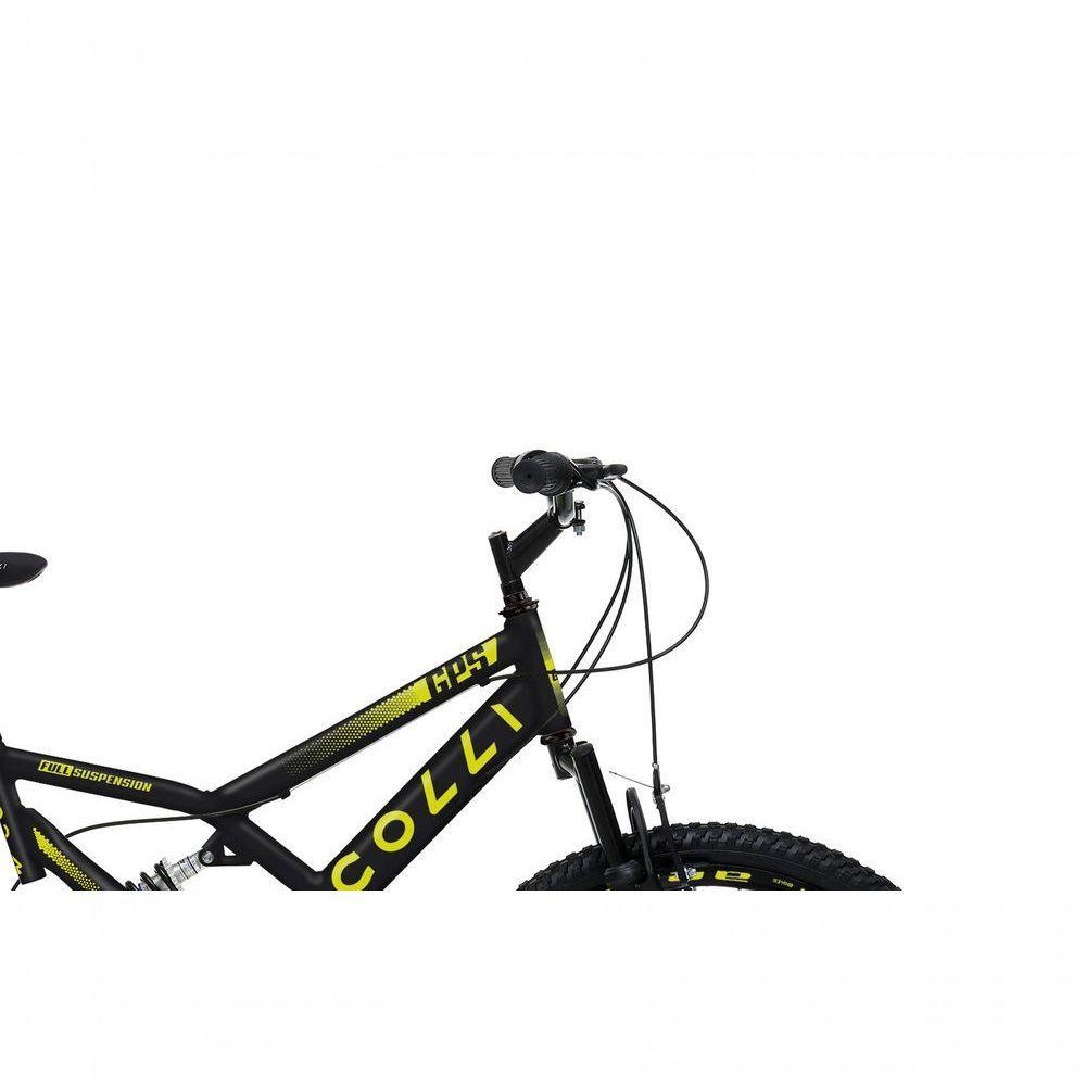 Bicicleta Gps 148 Dupla Suspensão E Freios V-brake, Aro 26 Aero, 36 Raias, 21 Marchas Colli Preto-amarelo - 4