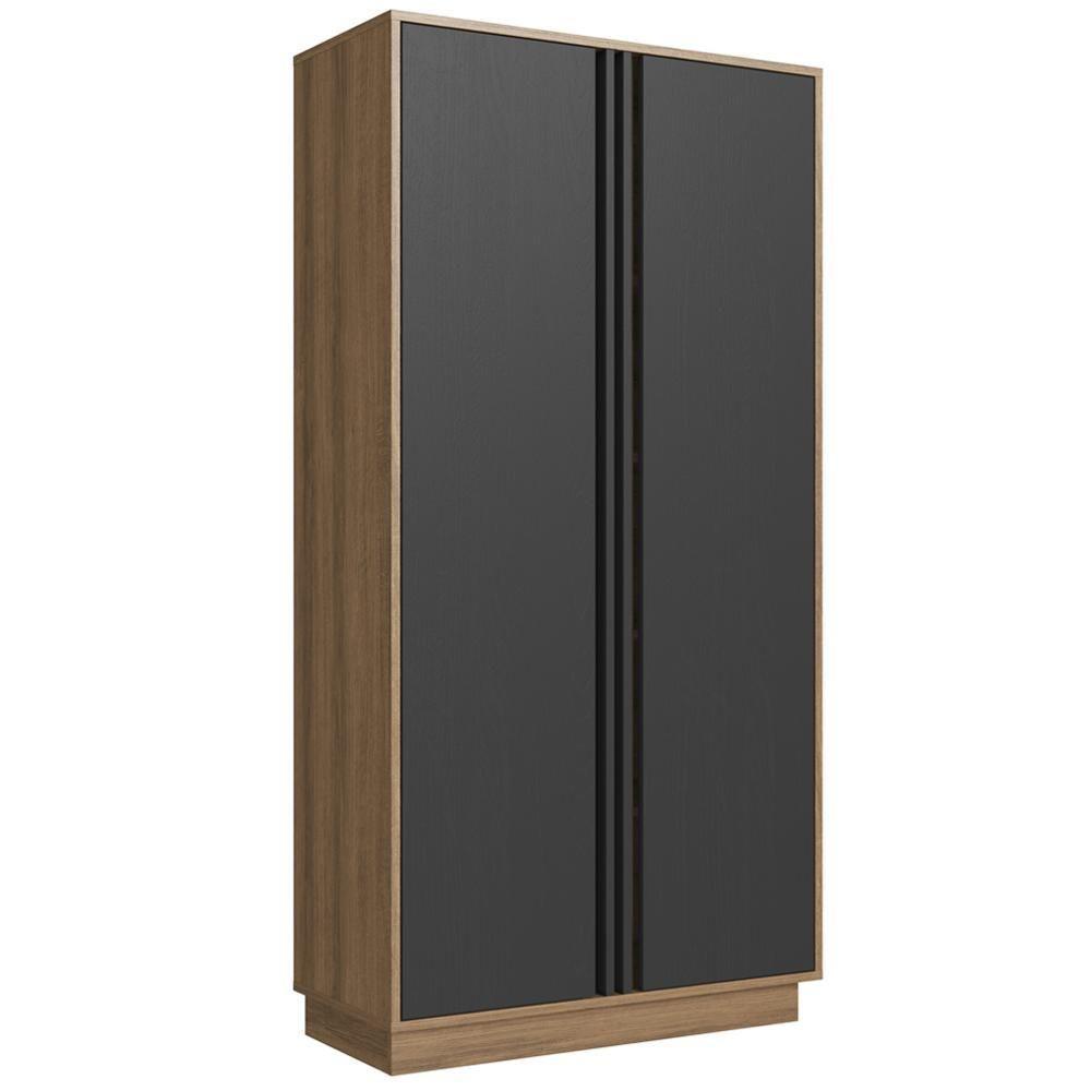 Armario Para Escritorio Office 160x80 Cm Ar5020 Faem Mel Grafite - 1