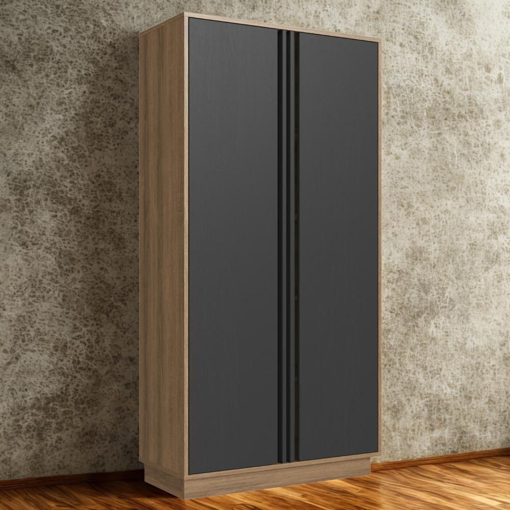 Armario Para Escritorio Office 160x80 Cm Ar5020 Faem Mel Grafite - 2