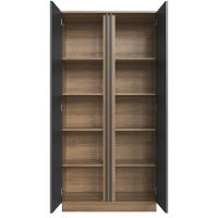 Armario Para Escritorio Office 160x80 Cm Ar5020 Faem Mel Grafite - 7