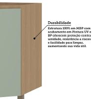 Balcão De Cozinha Canto Diagonal 74cm 1 Porta Sem Tampo Slim Freijó/verde Jade - 6