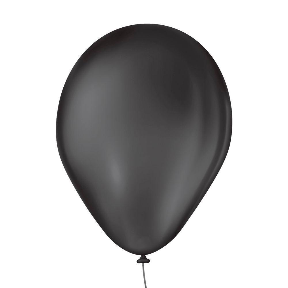 Balão São Roque Preto ébano Liso 7 Polegadas - 50 Unidades - 1