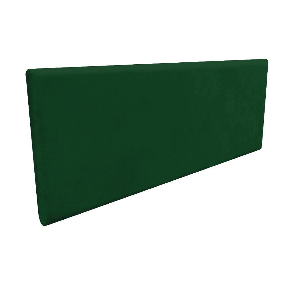 Cabeceira Painel Clean para Cama Box Casal 140cm Suede Verde - 1