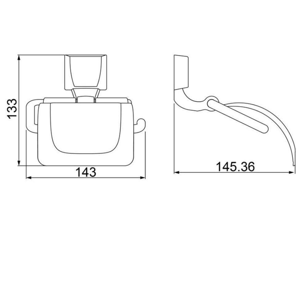 Papeleira Attic Quadra Preto 2020 F24 - 2