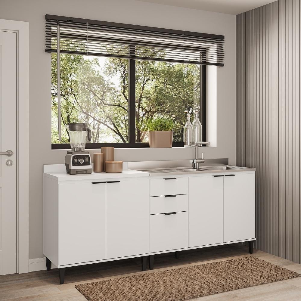 Conjunto Balcões Miami Mood Carraro Branco - 1