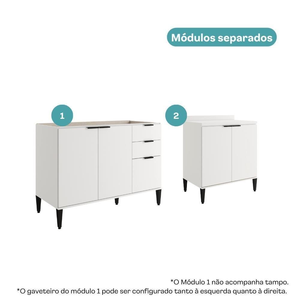 Conjunto Balcões Miami Mood Carraro Branco - 9