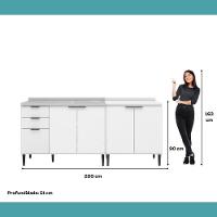 Conjunto Balcões Miami Mood Carraro Branco - 6