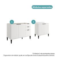 Conjunto Balcões Miami Mood Carraro Branco - 9