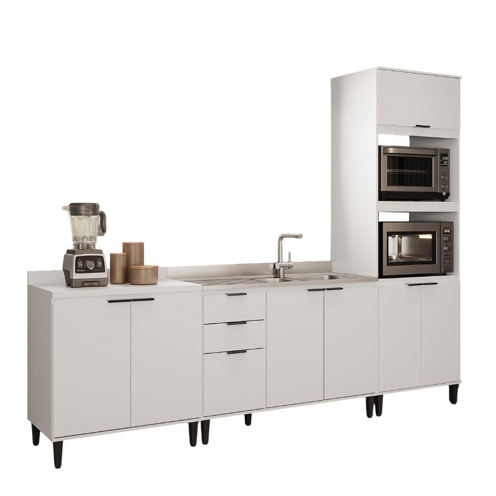 Conjunto Balcões Miami Sunset Carraro Branco - 2