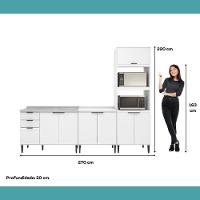 Conjunto Balcões Miami Sunset Carraro Branco - 6