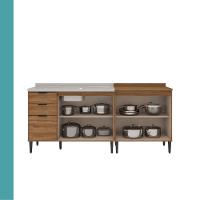 Conjunto Balcões Miami Point Carraro Freijó - 6