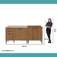 Conjunto Balcões Miami Point Carraro Freijó - 7