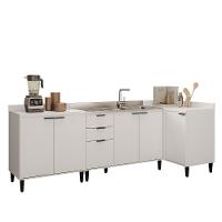 Conjunto Balcões Miami Light Carraro Branco - 2