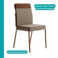 Conjunto Sala De Jantar 4 Cadeiras Seul Carraro Nogal - 6