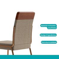 Conjunto Sala De Jantar 4 Cadeiras Seul Carraro Nogal - 8