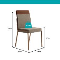 Conjunto Sala De Jantar 4 Cadeiras Seul Carraro Nogal - 9