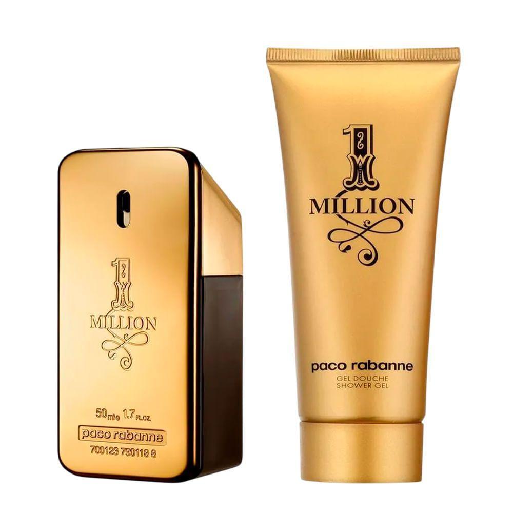 Kit Rabanne 1 Million Masculino - Eau De Toilette 50ml + Gel De Banho Perfumado 100ml - 2