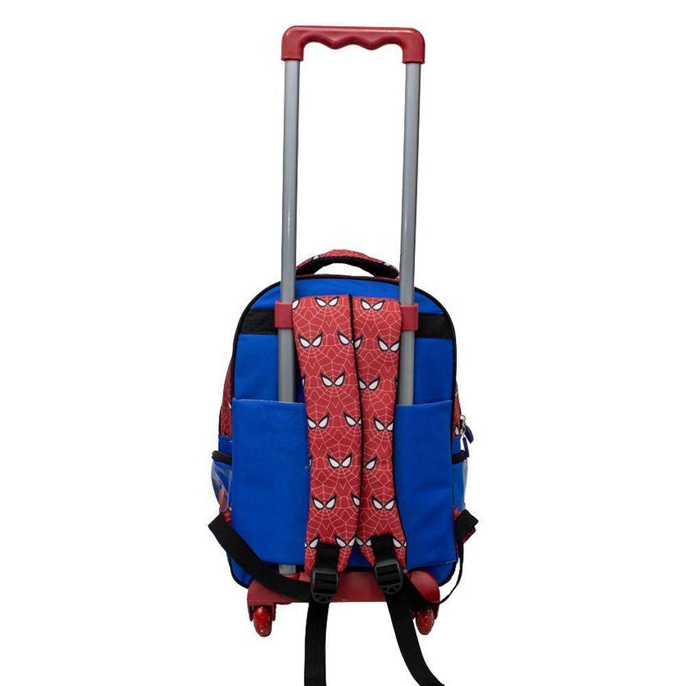 Kit Mochila Escolar Infantil De Rodinhas Com Lancheira E Estojo Yins Em Pvc 3d Kids Spider Vermelho - 5