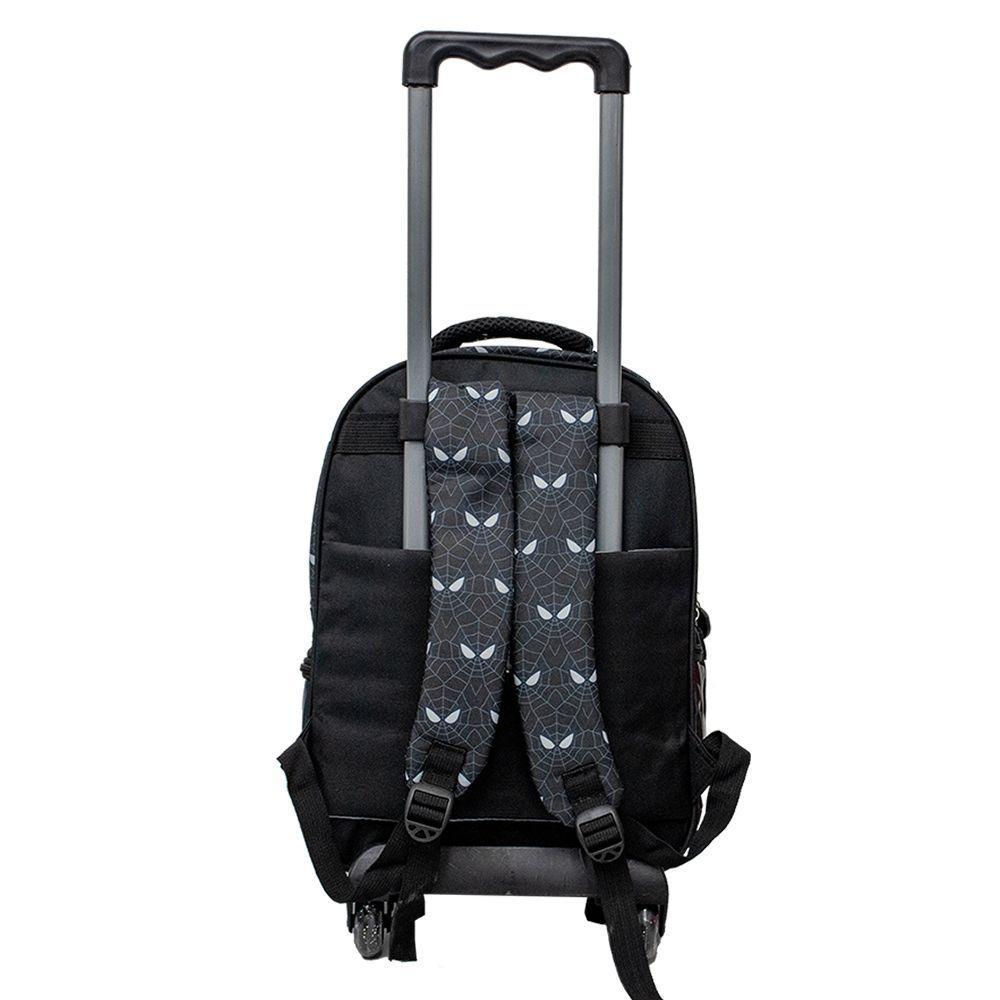 Kit Mochila Escolar Infantil De Rodinhas Com Lancheira E Estojo Yins Em Pvc 3d Kids Spider Amarelo - 4