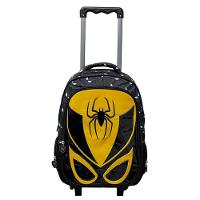 Kit Mochila Escolar Infantil De Rodinhas Com Lancheira E Estojo Yins Em Pvc 3d Kids Spider Amarelo - 6