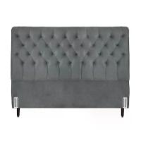 Cabeceira De Cama Box Casal Queen 158cm Pádua Veludo Cinza