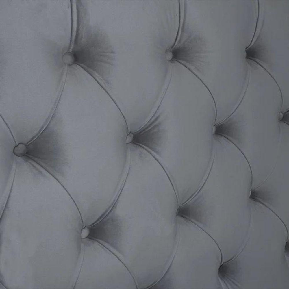 Cabeceira De Cama Box Casal 138cm Pádua Veludo Cinza - 3