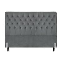 Cabeceira De Cama Box Casal 138cm Pádua Veludo Cinza