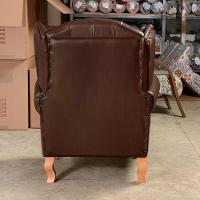 Poltrona Imperador Chesterfield Capitonê Couro Marrom - 6