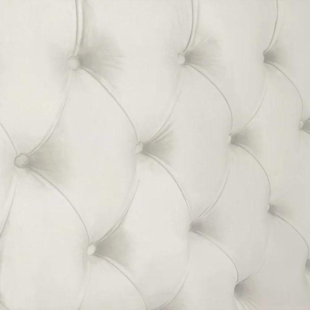 Cabeceira De Cama Box Casal Queen 158cm Pádua Veludo Marfim - 3