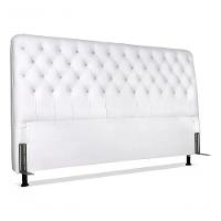 Cabeceira De Cama Box Casal Queen 158cm Pádua Couro Off White - 1