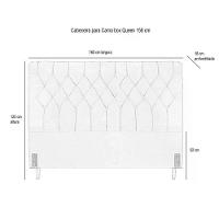 Cabeceira De Cama Box Casal Queen 158cm Pádua Veludo Marrom - 2