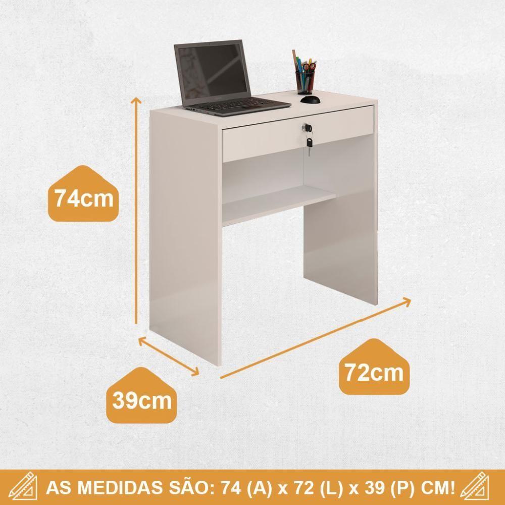 Kit 10 Escrivaninha Andorinha Jcm Movelaria Branco - 3