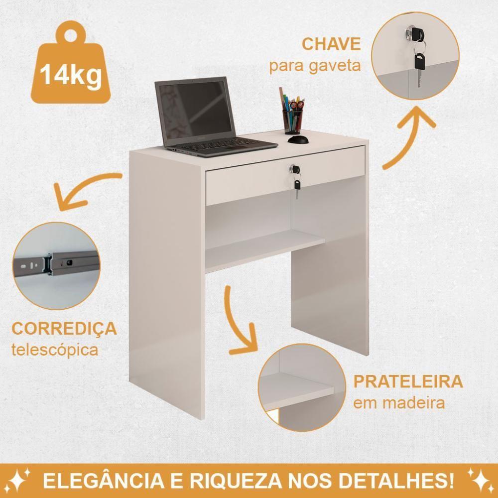 Kit 10 Escrivaninha Andorinha Jcm Movelaria Branco - 4