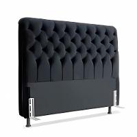 Cabeceira De Cama Box Casal Queen 158cm Pádua Veludo Preto - 1
