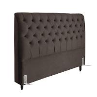 Cabeceira De Cama Box Casal Queen 158cm Pádua Veludo Marrom - 1